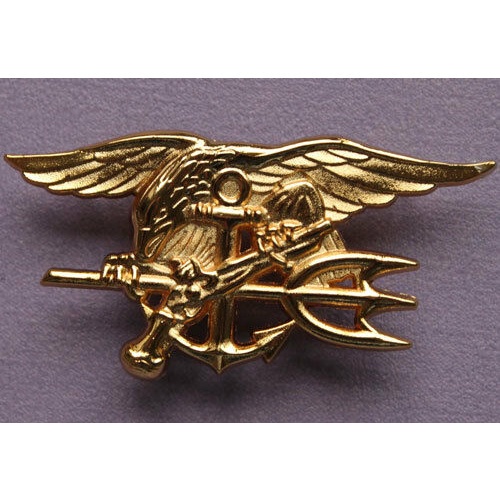 Lencana Pin Insignia Tentera Laut US Navy Seals - Lencana Pegawai Navy Seals - L7010 Kedai Tentara