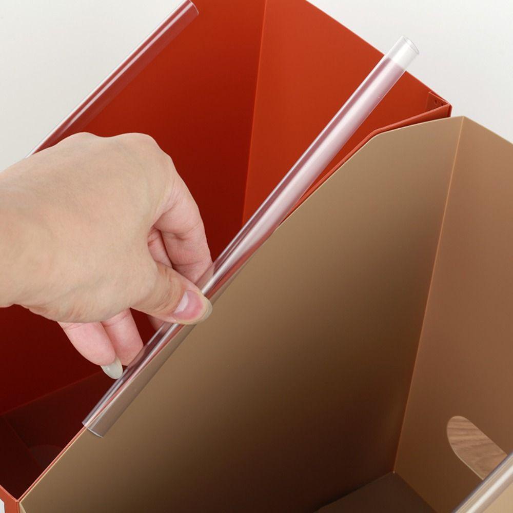 ไดโซะ1 กล่องเก็บหนังสือแบบพับได้, กล่องเก็บหนังสือเดสก์ท็อปความจุขนาดใหญ่ ก4, กล่องเก็บของคัดแยกหนังสือกันน้ําพลาสติกที่เรียบง่ายสํานั - รูปที่ 2