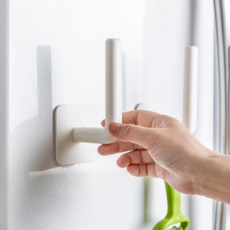 ตะขออเนกประสงค์แบบพลาสติก ติดตั้งง่าย ไม่ต้องเจาะ แขวนของได้ทั้งแนวตั้งและแนวนอน - รูปที่ 6