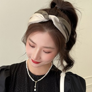 ที่คาดผม แบบไขว้ แฟชั่นเกาหลี หรูหรา เครื่องประดับ สําหรับผู…