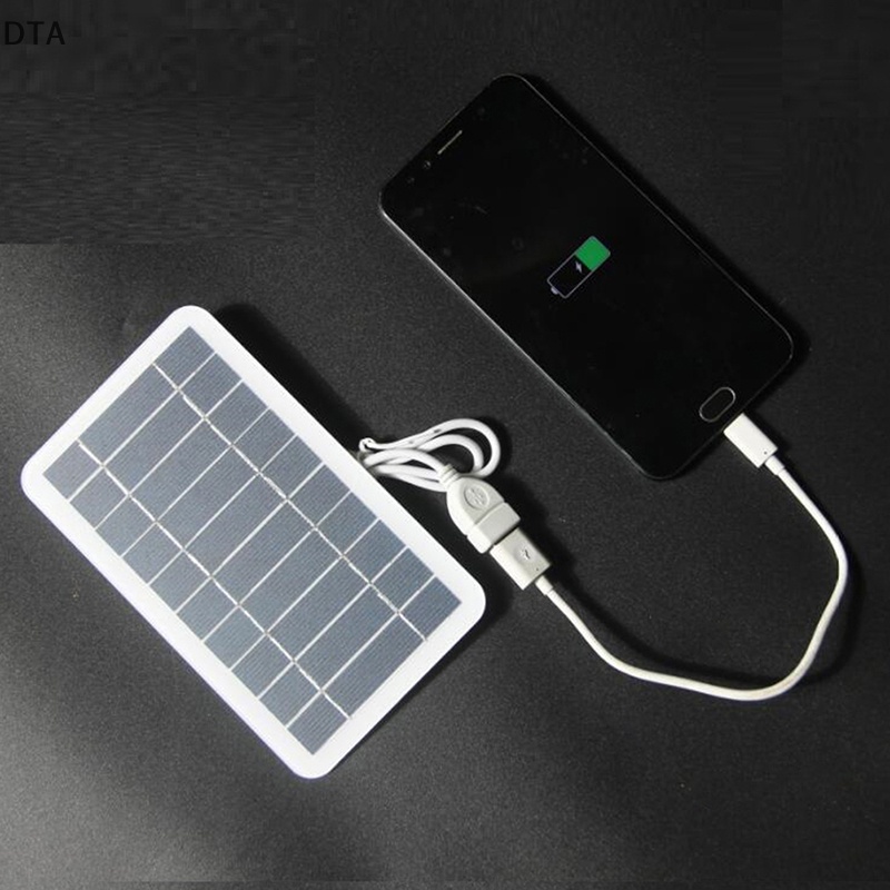 แผงพลังงานแสงอาทิตย์ DTA 2W 5V 400mA สําหรับชาร์จโทรศัพท์มือถือ USB Output DT