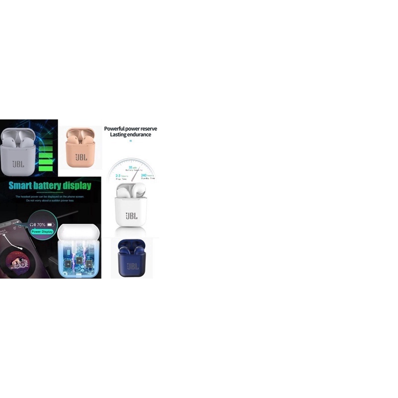 I12 หูฟังบลูทูธไร้สาย TWS เนื้อแมตต์ สีมาการอง พร้อมไมโครโฟน เคสชาร์จ สําหรับเล่นกีฬา