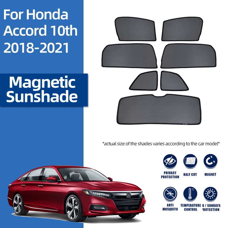 ม่านบังแดดแม่เหล็ก ด้านหน้า และด้านหลัง สําหรับ Honda Accord X 2017-2022
