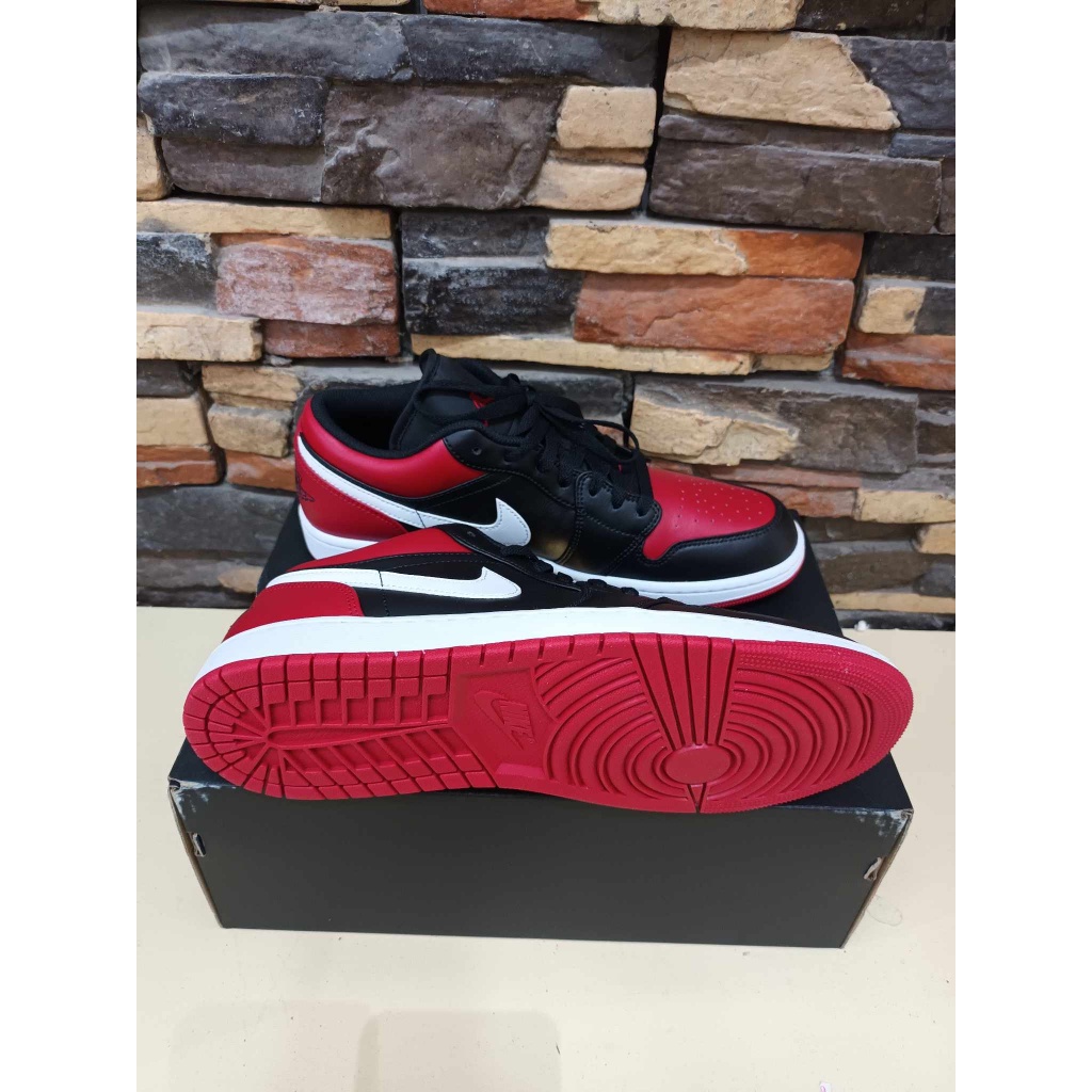 Air Jordan 1 Low Black ยิม/แดง-ขาว รองเท้า true