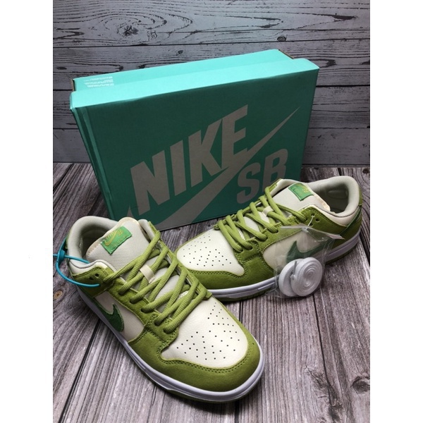 Nike Sb Dunk Low &lt; Green Apple Fruit} รองเท้าลําลอง คุณภาพสูง 100% สําหรับผู้ชาย