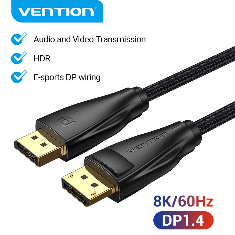 Vention สายเคเบิลพอร์ตแสดงผล E-Sports Dp Wiring 8k 60hz 4k Hdr Video สําหรับพีซี แล็ปท็อป ทีวี