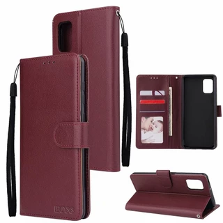 เคสฝาพับมีช่องเก็บบัตร มีตัวล็อดฝาปิด สำหรับSAMSUNG A12/M12/A02S/A22 4G/A22 5G/A03/A03S/A10S(BOSS)
