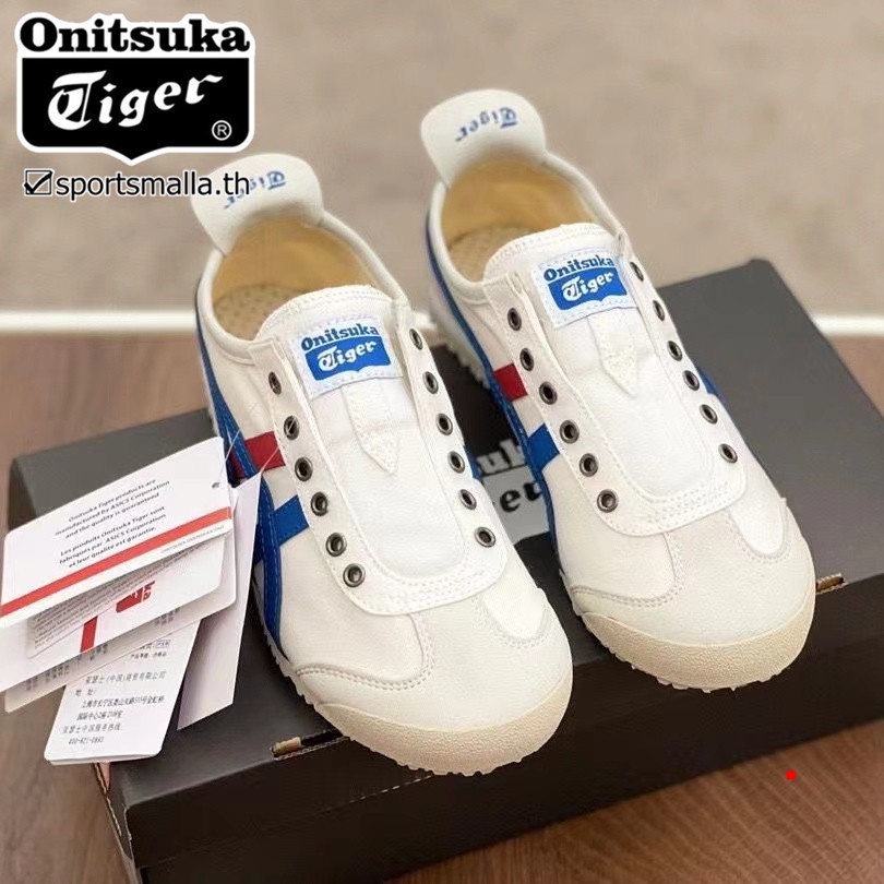Onitsuka ญี่ปุ่นน้ําหนักเบากีฬารองเท้าลําลองผ้าใบ Lazy Lace-Free ผู้ชายผู้หญิงรองเท้า