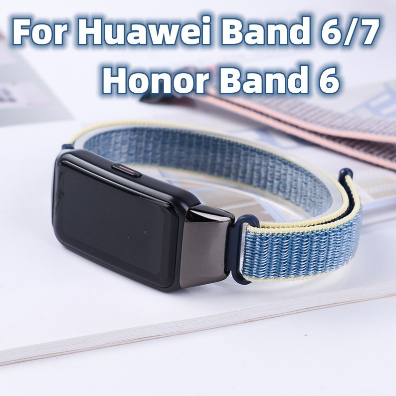 สายนาฬิกาข้อมือ ผ้าไนล่อน แบบนิ่ม แบบเปลี่ยน สําหรับ Huawei Band 7 6 Honor Band 6