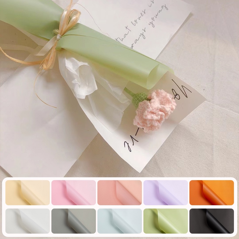 กระดาษห่อดอกไม้สีทึบกระดาษบรรจุดอกไม้กันน้ําอุปกรณ์วันวาเลนไทน์ของขวัญวันเด็กผู้หญิง - รูปที่ 6