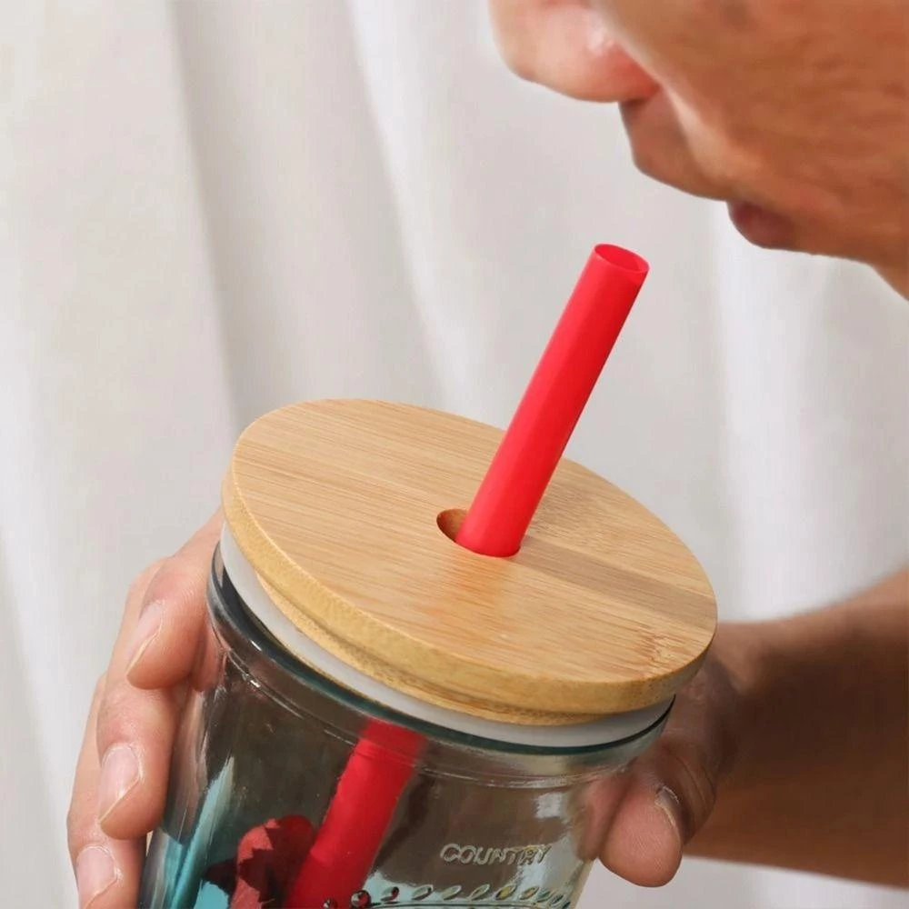 Uniis ฝาปิดขวดโหล Mason Jar พร้อมหลอดไม้ไผ่ 70/86 มม. thumbnail 9