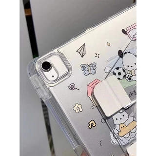 คริสตัล หน้าใส-หลังใส เคสไอแพด gen7/8/9/10.2 air4/5 air6 pro11 pro 12.9 gen10 gen11 MINI6/7 GEN5 6 เคสอะคริลิคฝาขุ่น