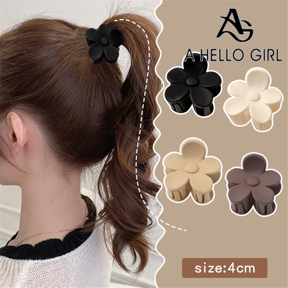 A HELLO GIRL กิ๊บติดผมหางม้า ลายดอกไม้ สีสันสดใส สําหรับผู้หญิง 2023