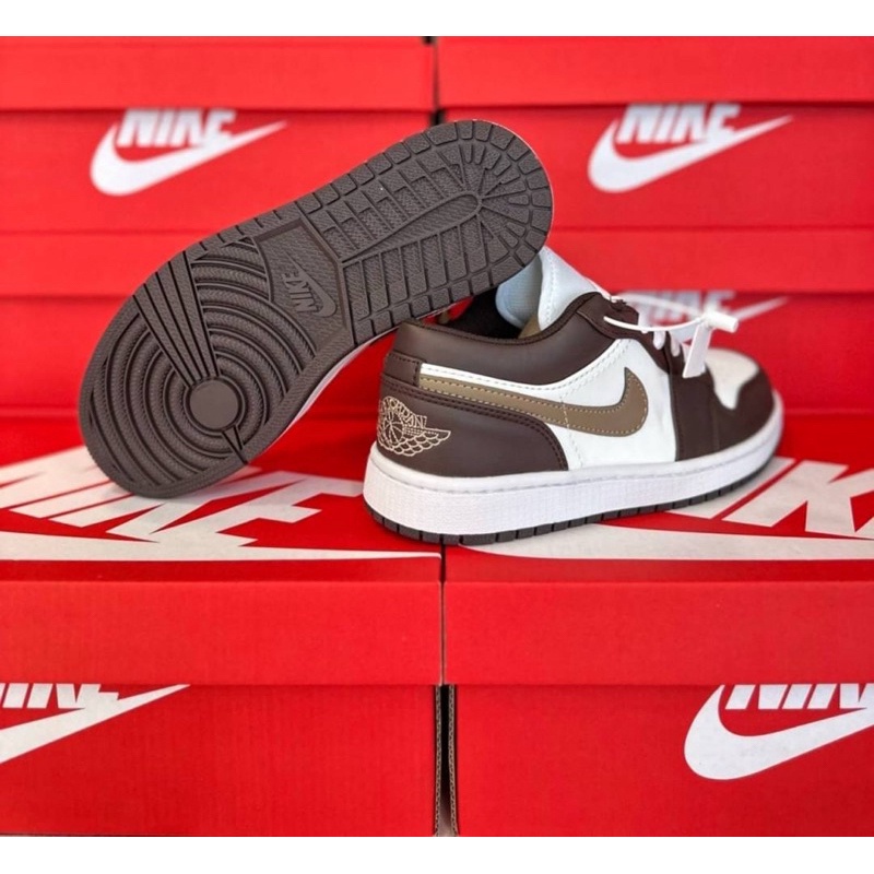 มีกล่อง ผ้าใบไนกี้ Nike Air Jordan 1 Low จอแดน รองเท้า free shipping