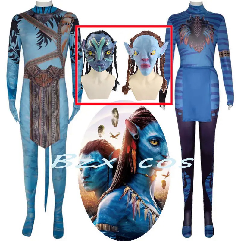 Neytiri ชุดบอดี้สูท จั๊มสูทคอสเพลย์ Avatar Jake Sully เหมาะกับปาร์ตี้ฮาโลวีน สําหรับผู้หญิง และผู้ชาย
