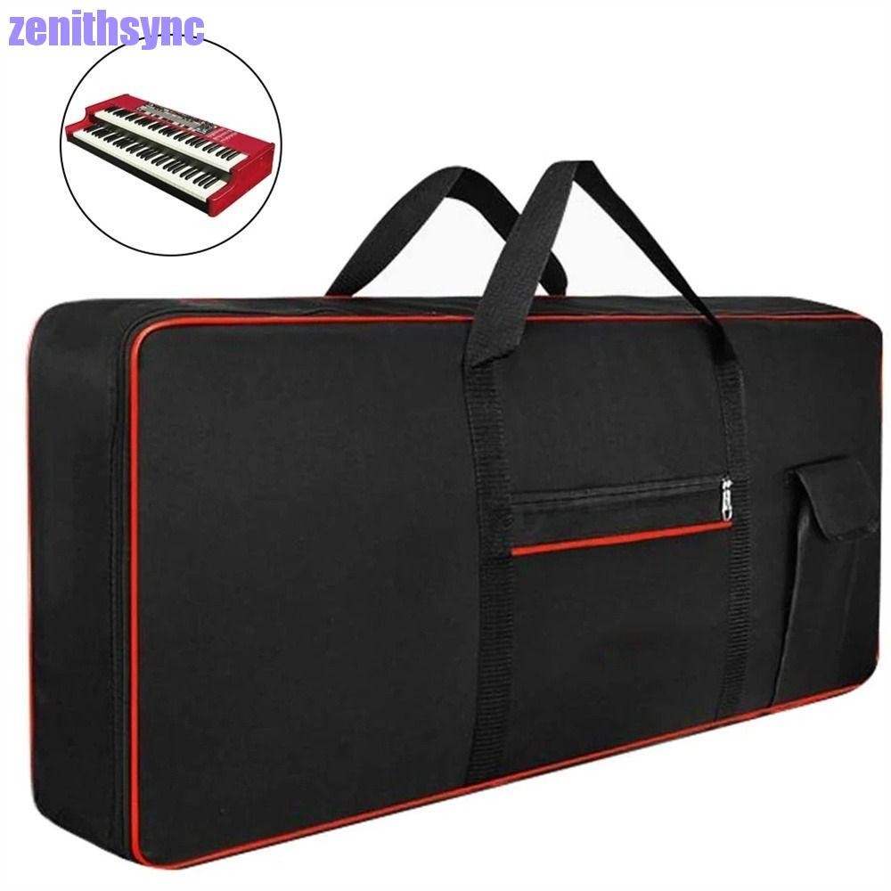 Zenithsync กระเป๋าคีย์บอร์ด, 61/76/88 คีย์กันน้ําเครื่องมือเคสคีย์บอร์ด, แบบพกพา Anti Shock เบาะผ้าฝ้ายป้องกันกรณีเปียโนกระเป๋าเดินทางกลางแจ้ง