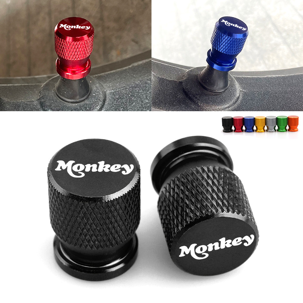 สําหรับ Honda Monkey Z125 Z50 Z50j Z 125 50 1 คู่โลหะยางวาล์วหมวก Stem ฝาครอบปลั๊กที่กําหนดเองรถจักรยานยนต์อุปกรณ์เสริม