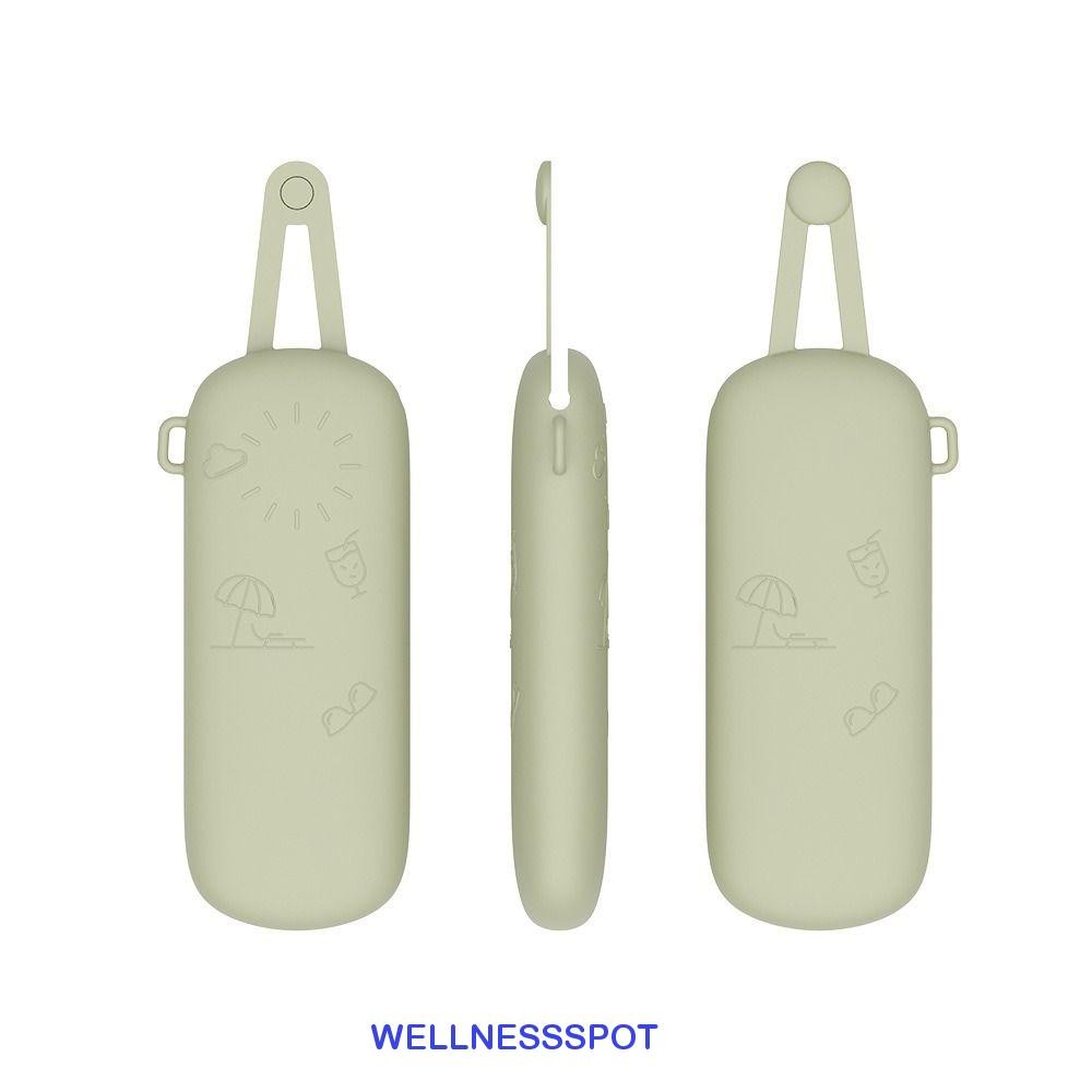 Wellnessspot กระเป๋าแว่นกันแดดซิลิโคน, กล่องแว่นตาแม่เหล็กสีทึบ กันน้ํา ป้องกันรอยขีดข่วน แฟชั่นกลางแจ้ง