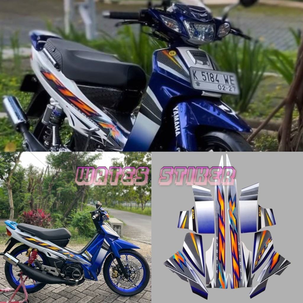 Striping Sticker Yamaha F1ZR fizr fiz r f1 zr 2004 blue white Sticker list body Fullset