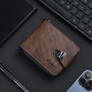 Simple Mens Short Style PU Leather Wallet Multi Card Case Folding Cash Wallet