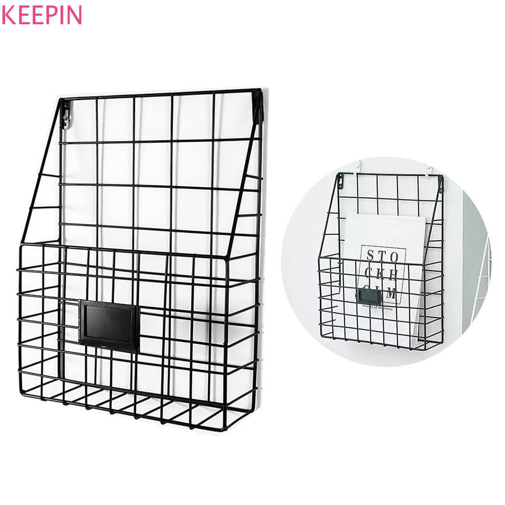 เก็บ ที่ใส่ไฟล์นิตยสาร, ติดผนังติดตั้งง่ายจัดจดหมาย, แผ่นป้ายตาข่ายโลหะเศรษฐกิจประตูตะกร้าลวดแข็งแรง
