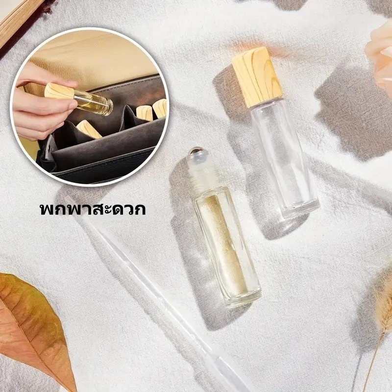 ขวดน้ํามันหอมระเหย พร้อมลูกกลิ้ง แบบพกพา 5 /10 มล. thumbnail 6