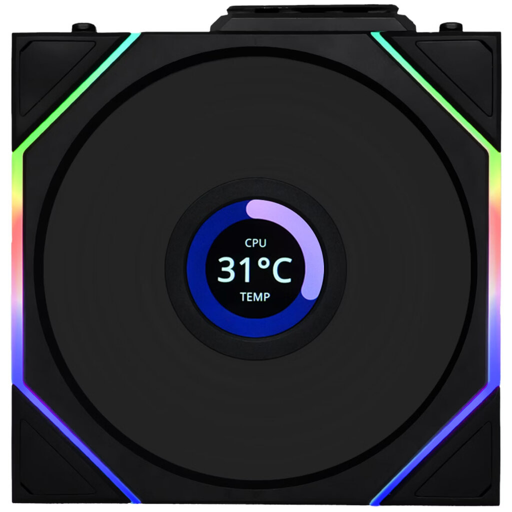 LIAN LI TL120 Wireless LCD Normal Black 1x120mm Single Pack (ไม่รวม L-Controller) PWM FAN