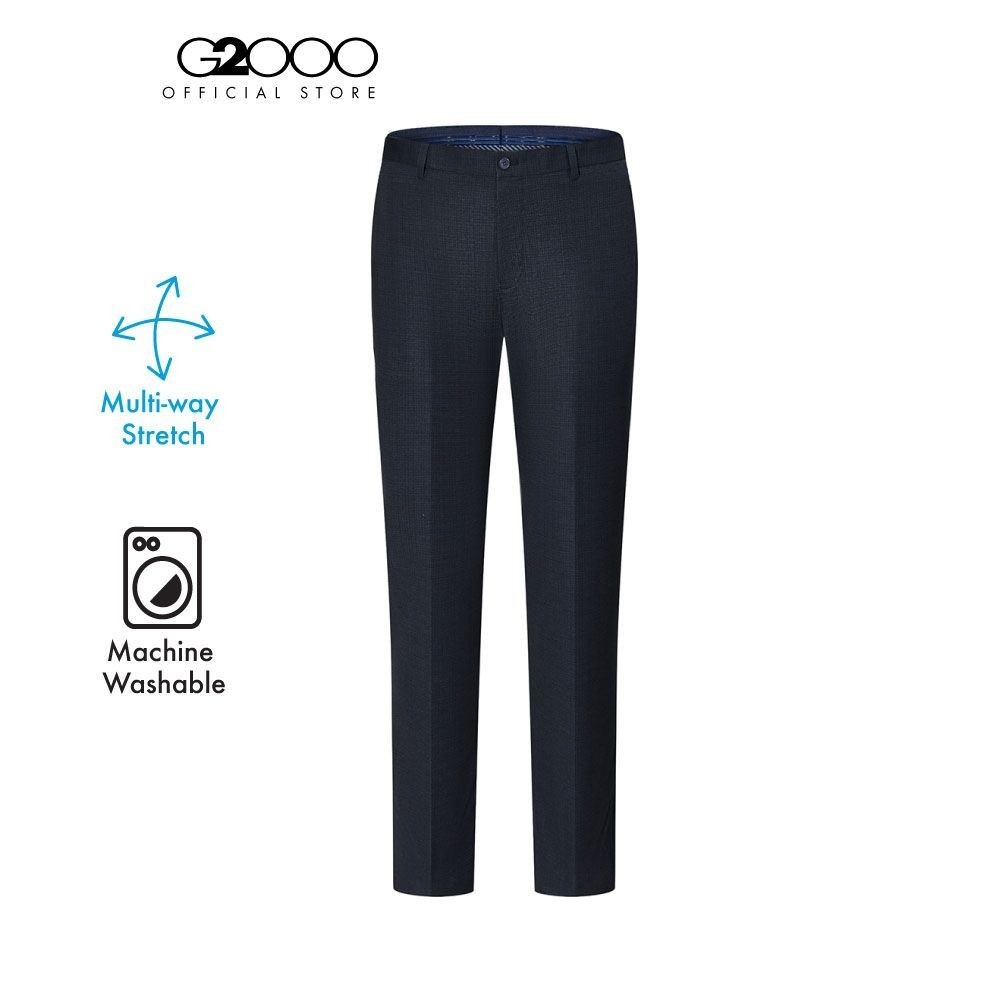 G2000 กางเกงขายาวแบบทางการสำหรับผู้ชาย ทรง Regular Fit รุ่น 4115368177 NAVY