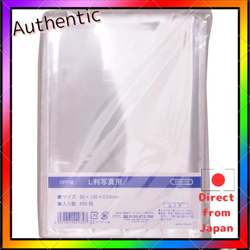 Itochu ขายปลีก Link ถุง OPP ไม่มีเทป ซองใส ถุงห่อบรรจุภัณฑ์ ความหนา 0.03 มม. [สําหรับรูปถ่ายขนาด L] 