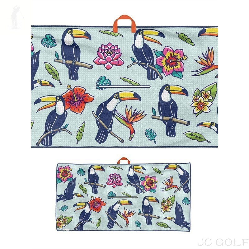 Golf towel fiber Waffle ball towel polyester cotton pineapple check towel Golf towel set sporting go