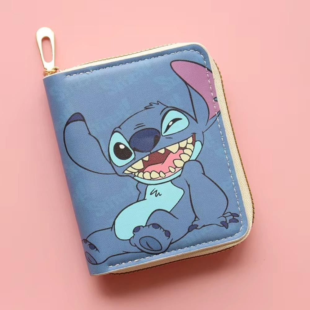 Mh กระเป๋าสตางค์กระเป๋าเงิน, PU หนัง Kawaii Stitch กระเป๋าใส่เหรียญเงิน,อะนิเมะ Figures Tote กระเป๋ากระเป๋าถือบัตรเครดิต Holoder เด็กของขวัญวันเกิด
