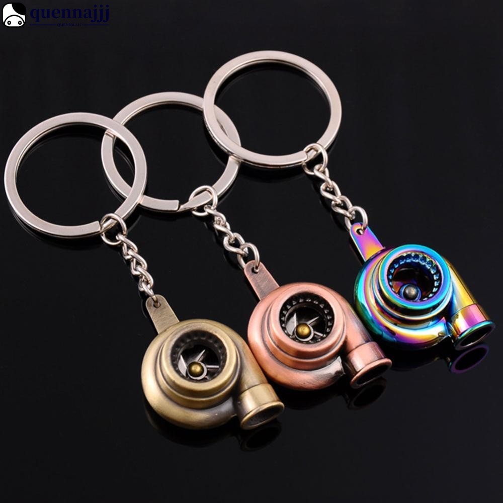 Qhenna Auto Car Turbo Sleeve Turbo พวงกุญแจ Spinning Turbine Key Chain แหวนพวงกุญแจ QNTH