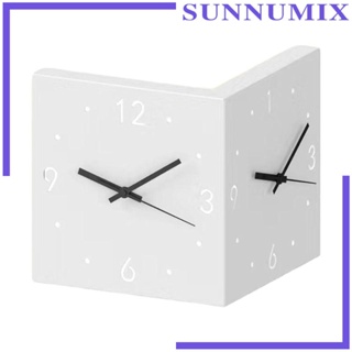 [Sunnimix] นาฬิกาแขวนผนังสองด้าน สไตล์นอร์ดิก พร้อมไฟติดผนัง สําหรับห้องนอน ห้องรับประทานอาหาร บ้าน ห้องโถง