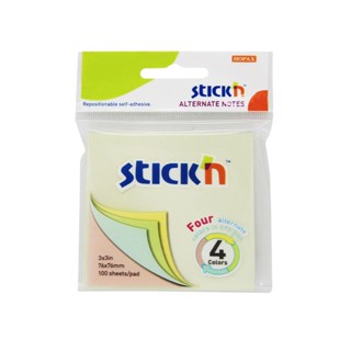 StickN กระดาษโน้ต 3"x3" คละสีพาสเทล รุ่น 21821