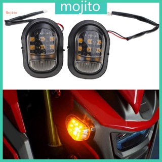 Mojito ไฟเลี้ยว ไฟกระพริบ LED 9 ดวง 12V สีเหลือง สําหรับรถจักรยานยนต์