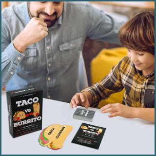 การ์ดเกมกระดาน Taco VS Burrito เวอร์ชั่นภาษาอังกฤษ สําหรับงานปาร์ตี้