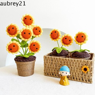 Aubrey1 ดอกไม้ประดิษฐ์ ผ้าวูลถักโครเชต์ DIY สําหรับเป็นของขวัญ