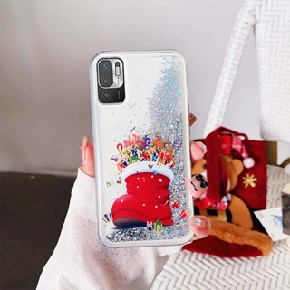 Ybd เคสโทรศัพท์มือถือ มีทรายไหล ลายต้นคริสต์มาส ซานตาคลอสน่ารัก สําหรับ Xiaomi POCO M3 Pro 4G 5G Redmi Note 10 5G Note 10T 5G Xiaomi POCO X3 GT