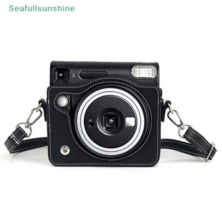 Seaf&gt; เคสป้องกันกล้อง หนัง PU แบบนิ่ม กันฝุ่น สไตล์เรโทร สําหรับ Instax SQ40 1 ชิ้น