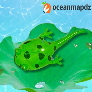 Oceanmapdz ของเล่นกบเป่าลม PVC ลายการ์ตูนสัตว์ กบกระพริบแสง คลาสสิก สําหรับเด็กวัยหัดเดิน