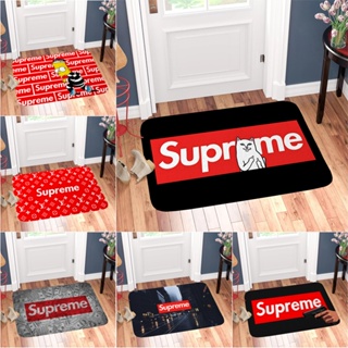 Supreme พรมปูพื้น กันลื่น ลายโลโก้ สําหรับห้องน้ํา ห้องอาบน้ํา (60X40 ซม.)