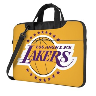 La Lakers กระเป๋าแล็ปท็อป กระเป๋าสะพายไหล่ กันน้ํา กันกระแทก 13 14 15.6 นิ้ว