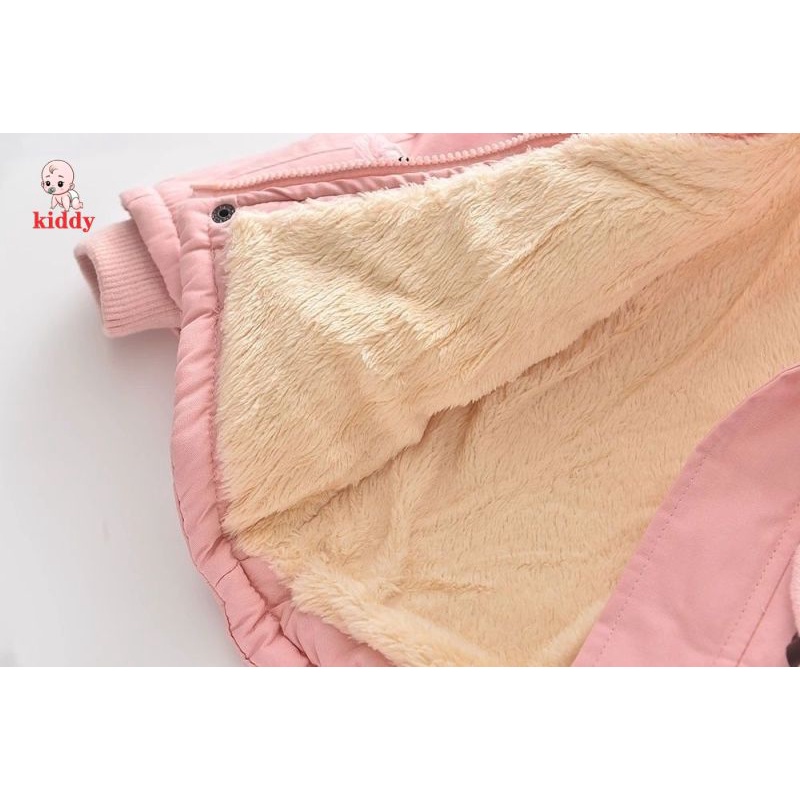 เสื้อแจ็กเก็ตกันลม ผ้าฝ้าย ผ้าฟลีซ แบบหนา แฟชั่นฤดูหนาว สําหรับเด็กผู้หญิง และเด็กผู้ชาย 2023 - รูปที่ 7