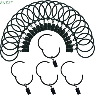 Antot คลิปตะขอแขวนผ้าม่าน 2 นิ้ว สีดํา 24 ชิ้น