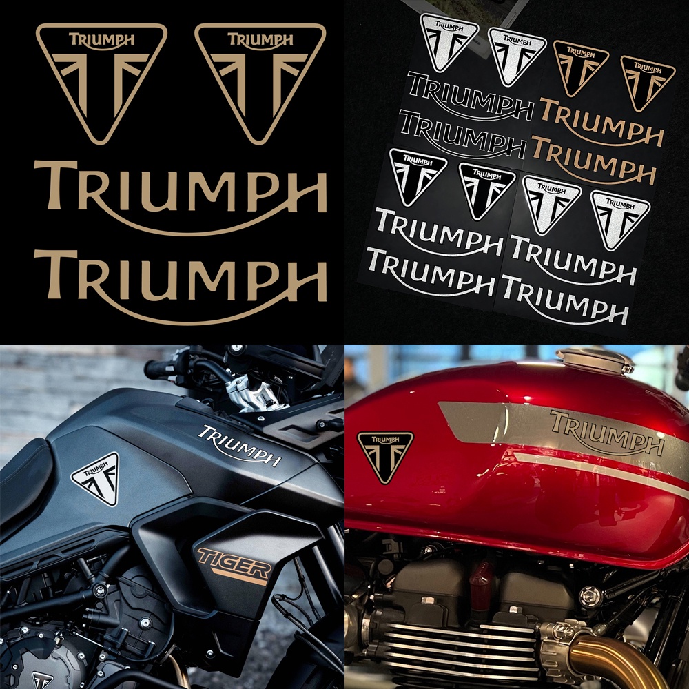 สติกเกอร์สะท้อนแสง ลายโลโก้ TRIUMPH Bobber Street Twin TRIUMPH สําหรับติดตกแต่งรถมอเตอร์ไซค์ หมวกกันน็อค