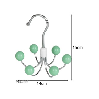 [Fenteer] ตะขอแขวนผ้าพันคอ หมุนได้ 360 องศา ประหยัดพื้นที่ พร้อมกรงเล็บ 6 ชิ้น สําหรับรองเท้า กระเป๋า เนคไทน์ หมวก
