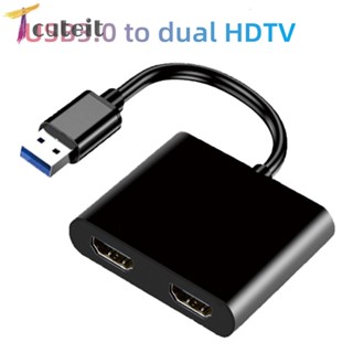 Tcuteit ฮับ Usb 3.0 หน้าจอคู่ HD TV 4K Type C สําหรับแล็ปท็อป