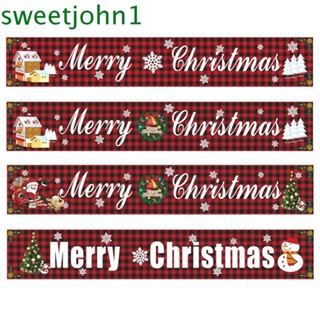 Sweetjohn แบนเนอร์ธงคริสต์มาส ขนาดใหญ่ 296 ซม. สําหรับแขวนตกแต่งสวน