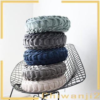 [Chiwanji2] หมอนอิง ทรงกลม ลายฟักทอง สีฟ้าเข้ม สําหรับเก้าอี้ โซฟา