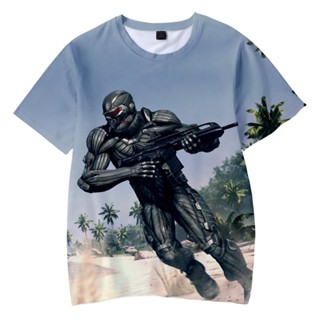 เสื้อยืด พิมพ์ลายเกม Crysis Remastered สไตล์ฮาราจูกุ แฟชั่นสตรีท